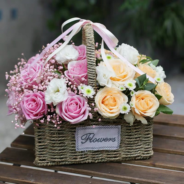 flowers flower basket basket