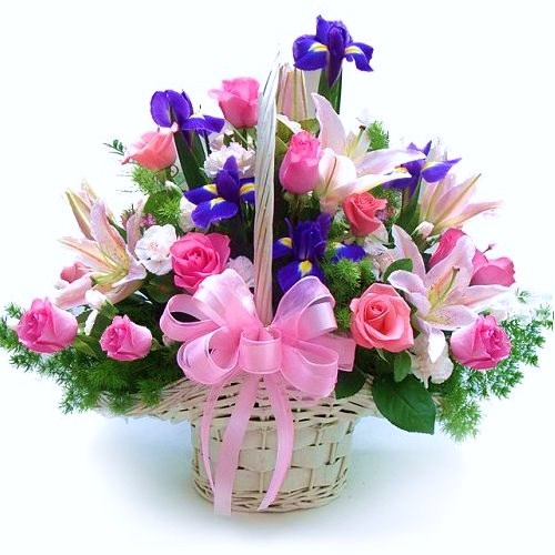 flowers flower basket basket