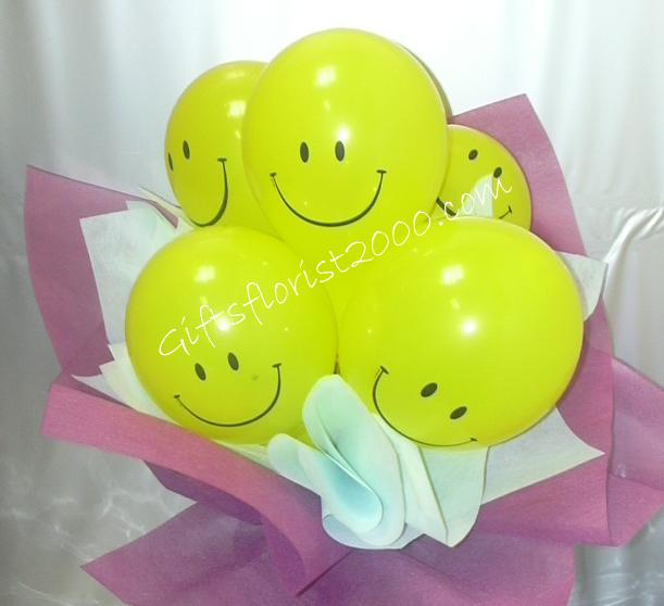 Balloon Bouquet Cheerful Smiley Face