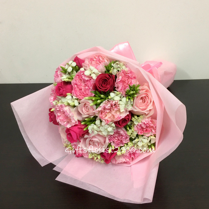Fresh Pink Bouquet-Carnation B3