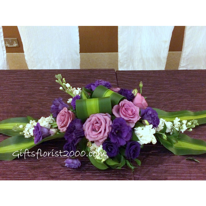 Arrangement In Shade Of Purple-Centerpiece Flowers 5