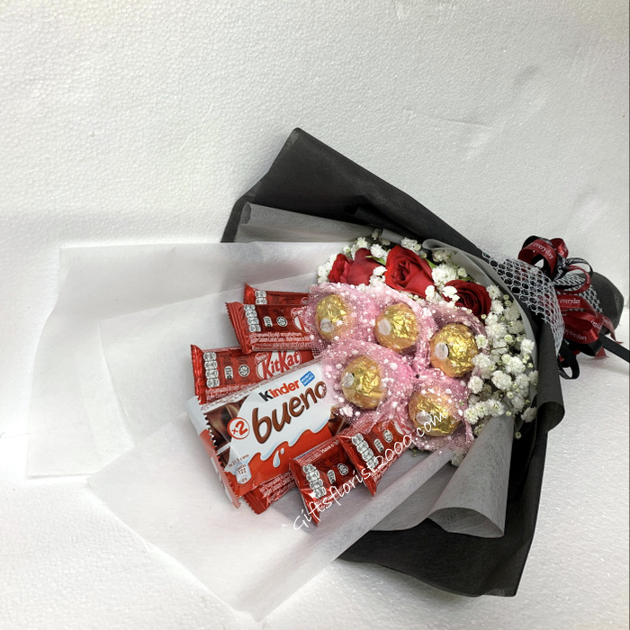 Chocolate & Roses-Chocolate Bouquet 12