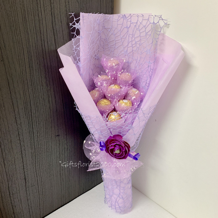 Classic Purple-Chocolate Bouquet 9