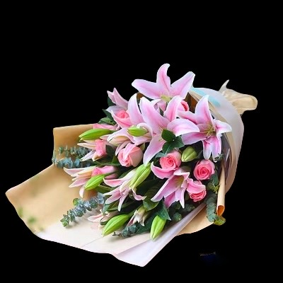 Oriental Beauty Lily & Roses -LB2