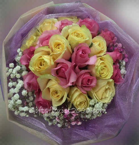 Pink & Yellow Roses-RB9