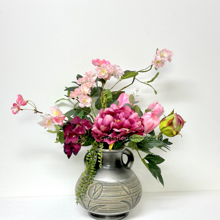 Gladiolus Sweet Pink-Silk Flowers Arrangement 17