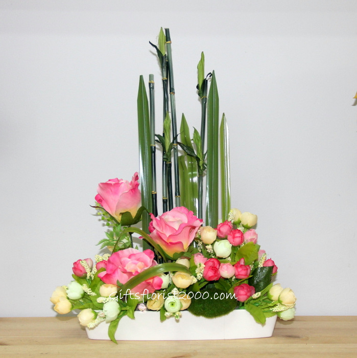 Centerpiece Apple Lily FlowersSilk Flowers Arrangement'