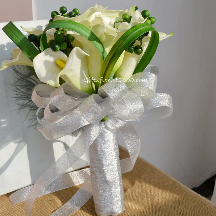 Calla & Berry-Silk Flower Bouquet CL1
