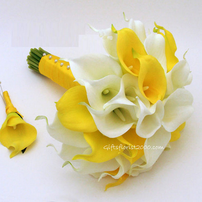 Simple Calla-Silk Flower Bouquet CL2
