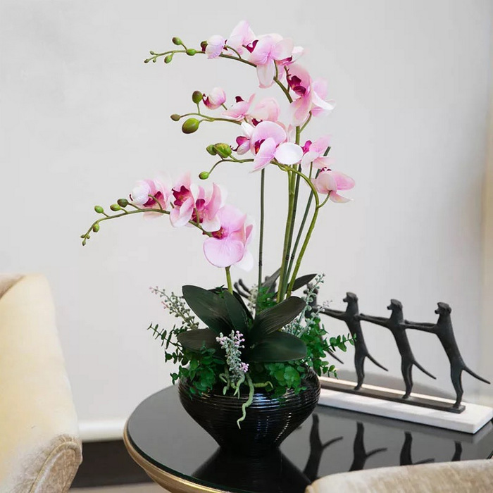 Phalaenopsis Light Pink-Silk Orchid Arrangement 8