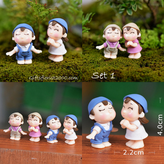 Miniature Couple Figurines-Terrarium Accessories-Cake Topper