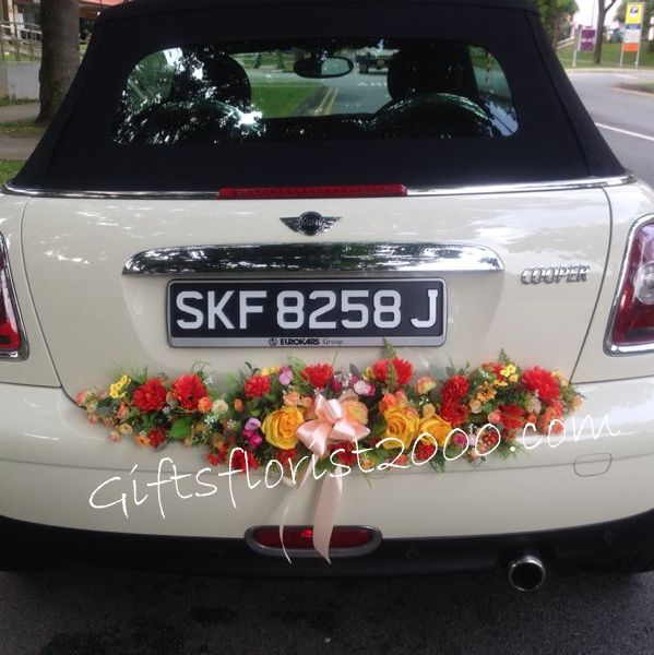 Classic Orchid GarlandWedding Car Decoration 12 SGD 28000