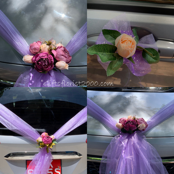 Bridal Car Decoration 29-Stunning Purple