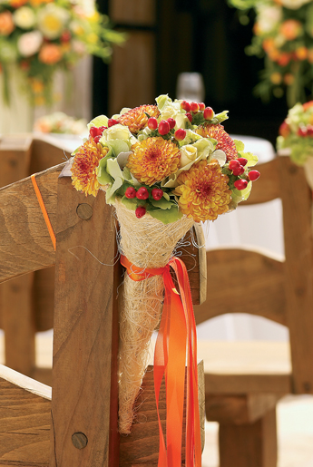 Cone Style FlowersWedding Chair Decor 13 SGD 2800