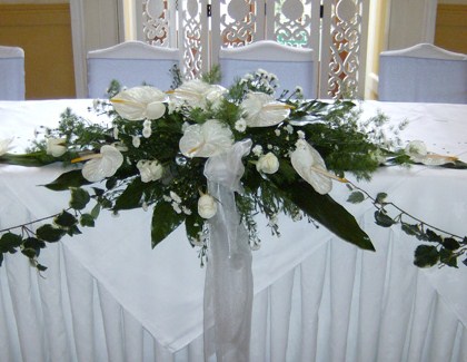 Anthurium White Table FlowersWedding Reception Flowers 11 SGD 6800