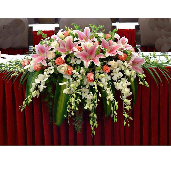 Lily Roses OrchidWedding Reception Flowers 4 SGD 9500