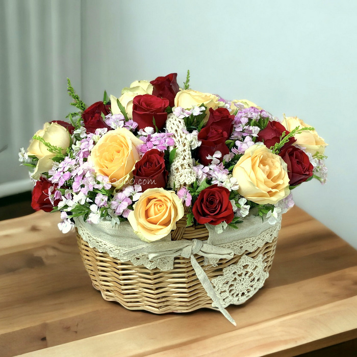 Basket Of Roses-BSK9