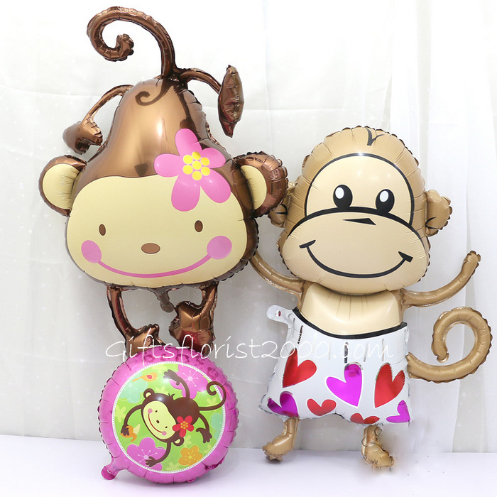 Lucky Monkey Helium Balloon Bouquet