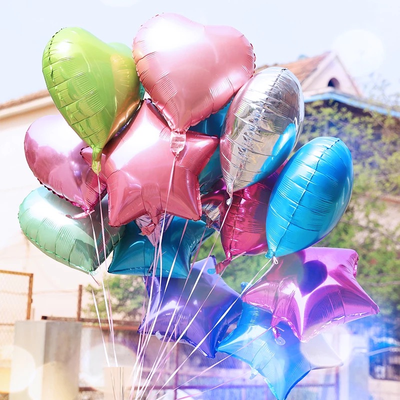 Sweet Heart Star Helium Balloons Bouquet