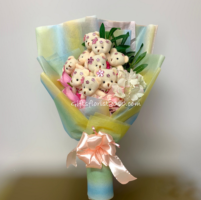 Teddy Bear Bouquet 3-Everlasting Beauty