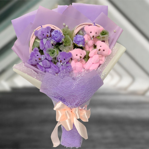 Teddy Bear Bouquet 7-Sweet Heart