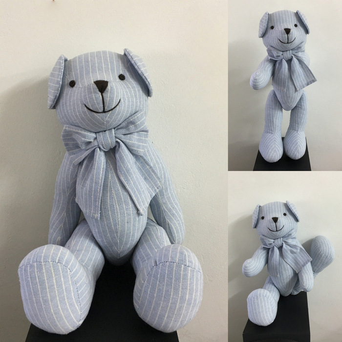 Fabric Moveable Blue Bear-B9