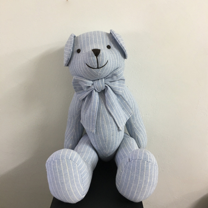 Fabric Moveable Blue Bear-B9