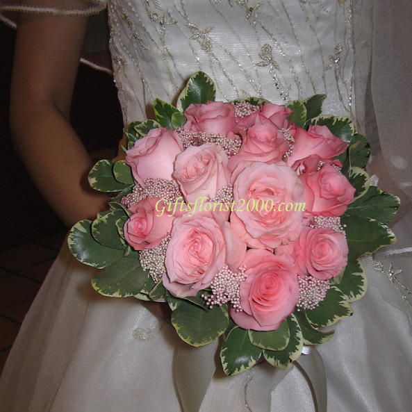 Pink Roses Posy-Bridal Bouquet B17