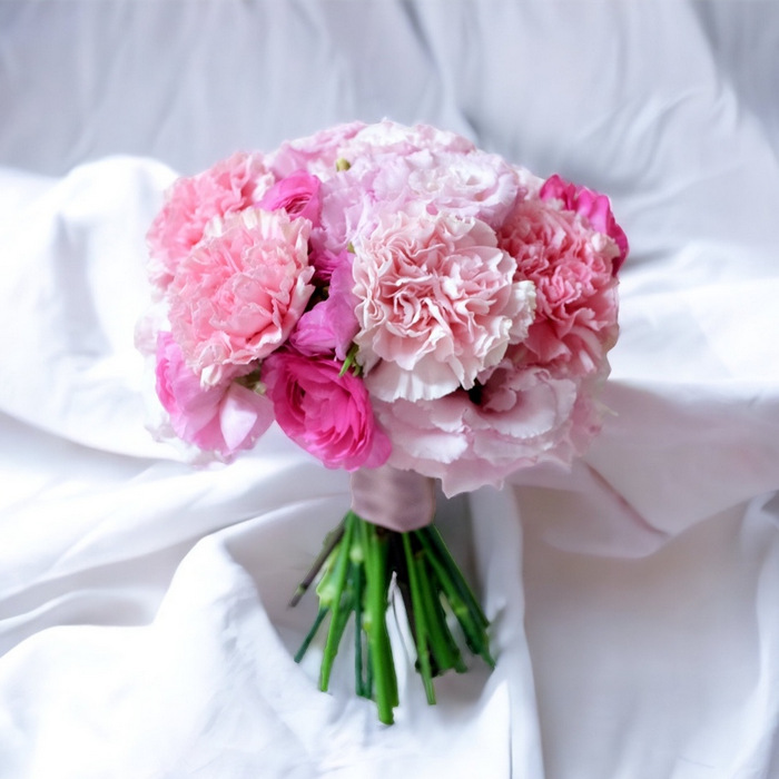 Pink Flowers-Bridal Bouquet B23
