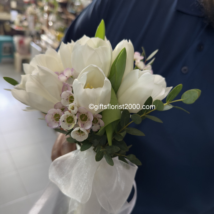 Classic Tulips-Bridal Bouquet B26