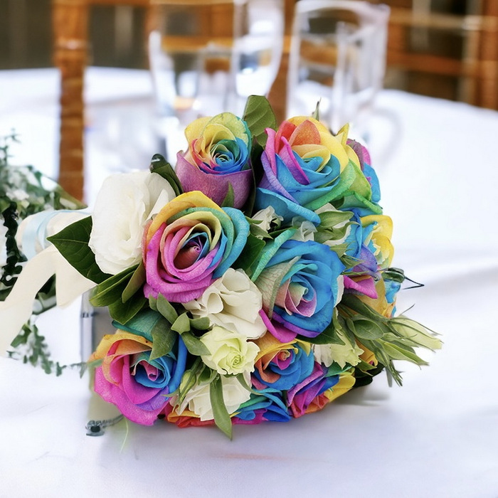 Rainbow Color-Bridal Bouquet B30