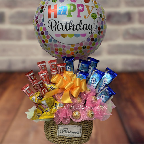 Happy Birthday Balloon Candy Basket-CB2