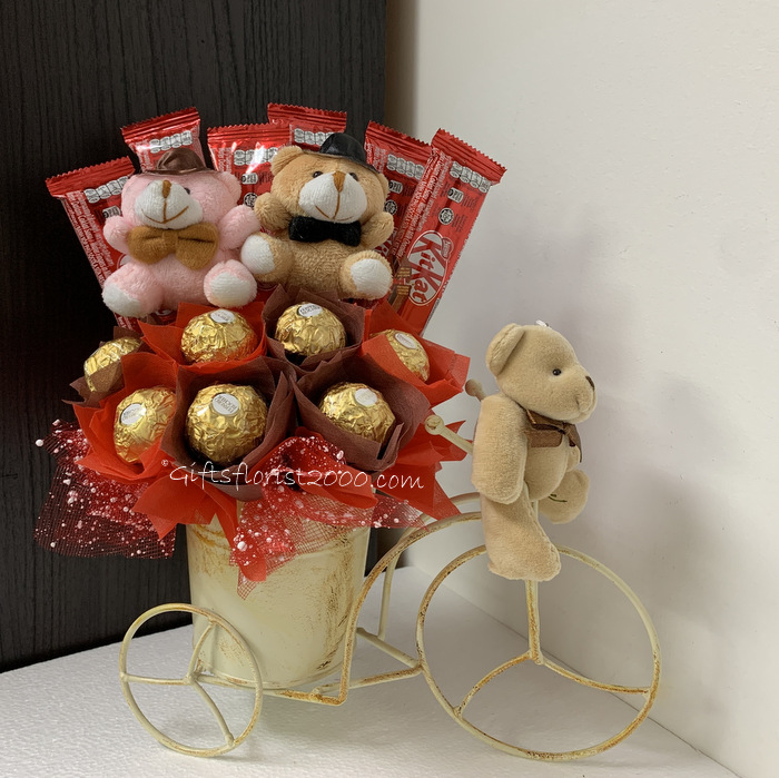 All Occasion Teddy Bear Candy Bouquet-CB3