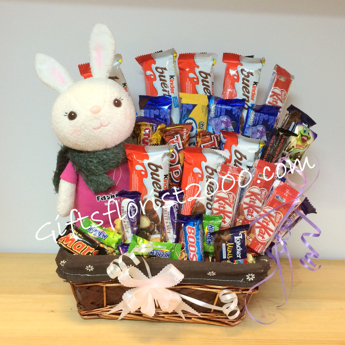 Bunny & Candy Gift Basket-CB6