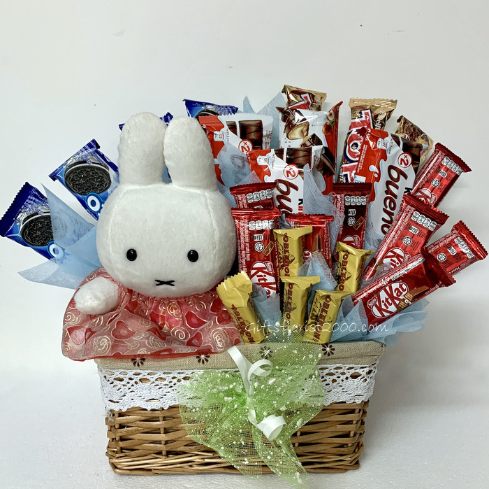 Bunny & Candy Gift Basket-CB6