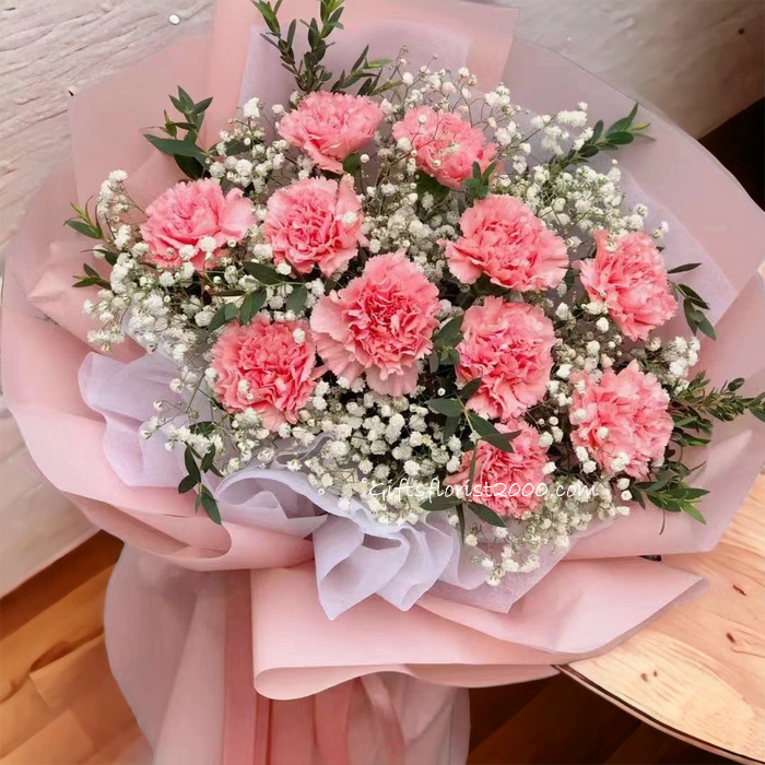 Pink Eustoma Flowers Bouquet