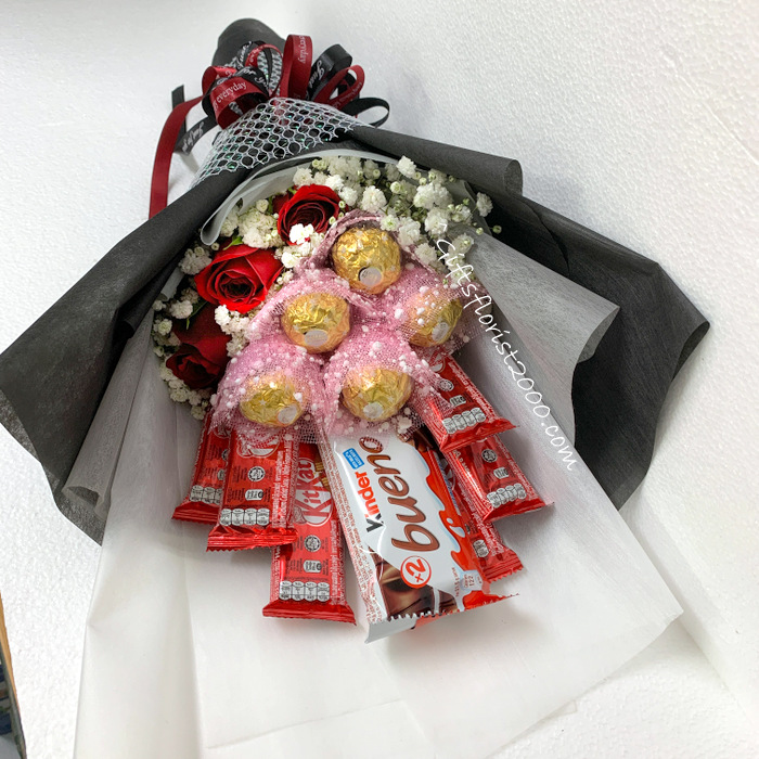 Chocolate & Roses-Chocolate Bouquet 12