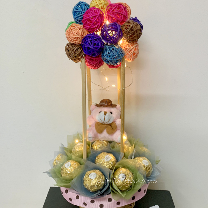 Bear & Hotair Balloons-Chocolate Bouquet 5
