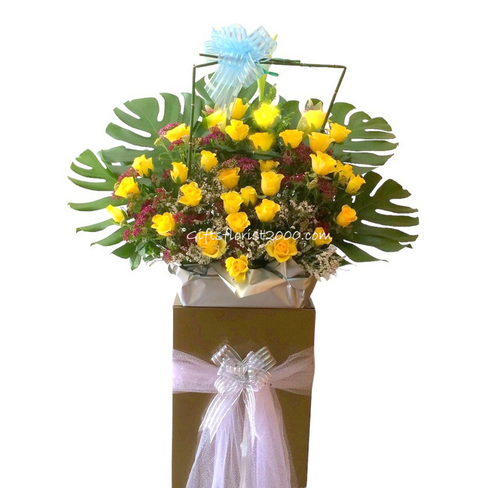 Funeral Flowers A14-Yellow Theme