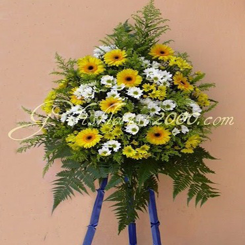 Funeral Flowers A22-Yellow Dawn Spray
