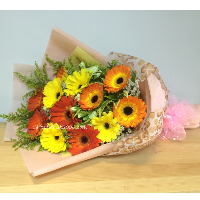 Long Stem Gerbera Bouquet