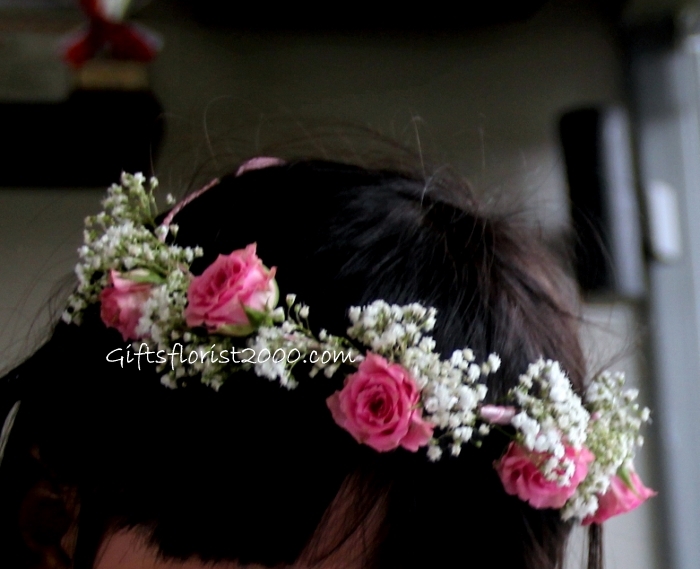 Fresh Flowers Roses Half Crown-Headpiece Flowers 3