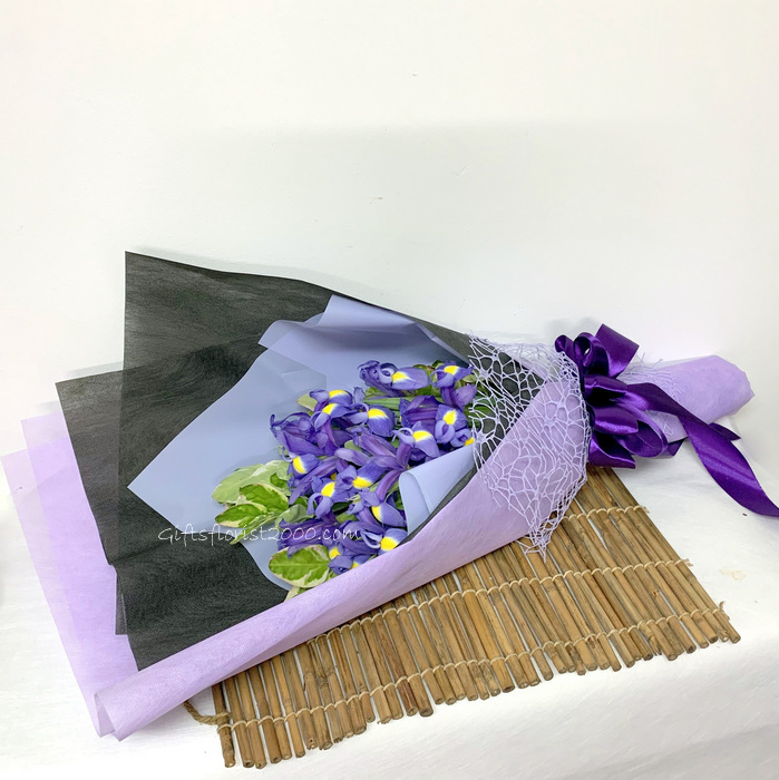 Indigo Iris Elegance Bouquet