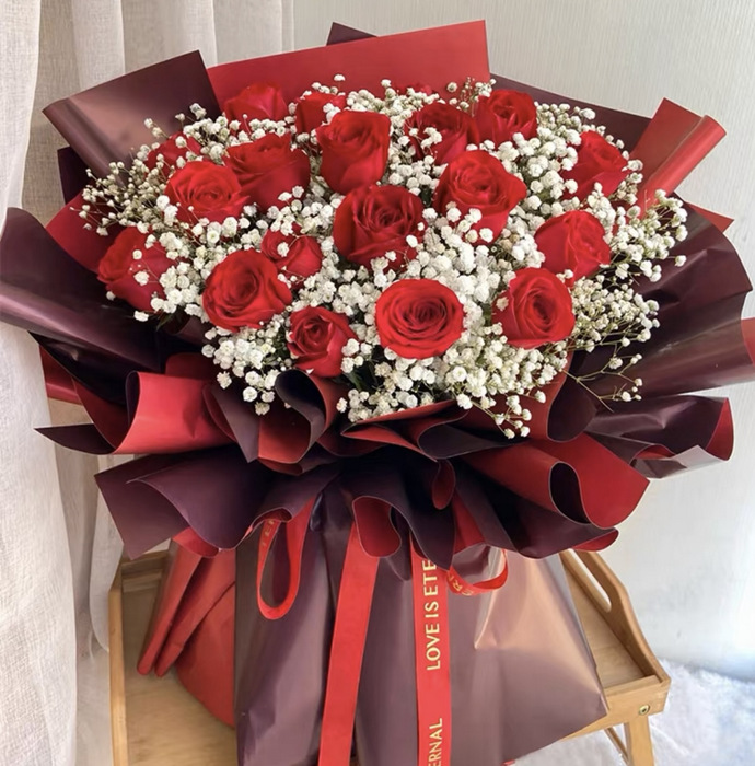 A Red Roses Round Bouquet-RB12