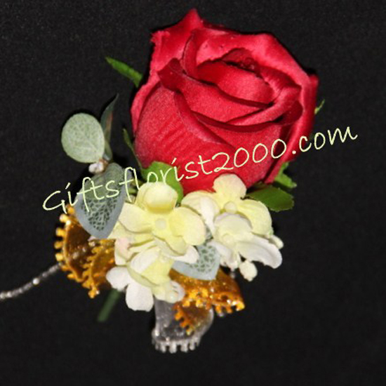 Half Bloom Rose Corsage-Silk Flowers Corsage 5