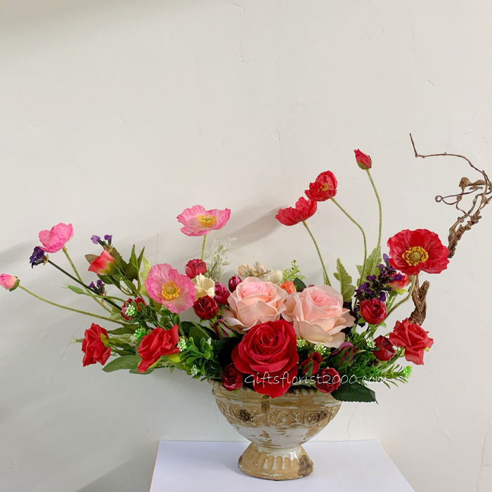 Beautiful Roses-Silk Flowers Arrangement 25