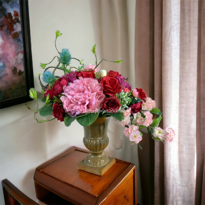 Peony & Roses-Silk Flowers Arrangement 26