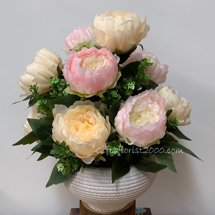 Peony & Roses-Silk Flowers Arrangement 26