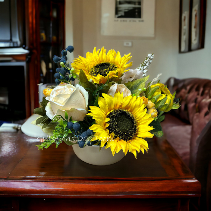 Golden Season-Silk Flowers Arrangement 27