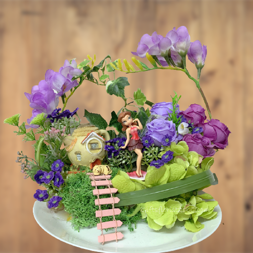 Fairy Garden-Silk Flowers Arrangement 3